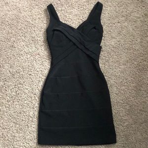 Body con black mini dress
